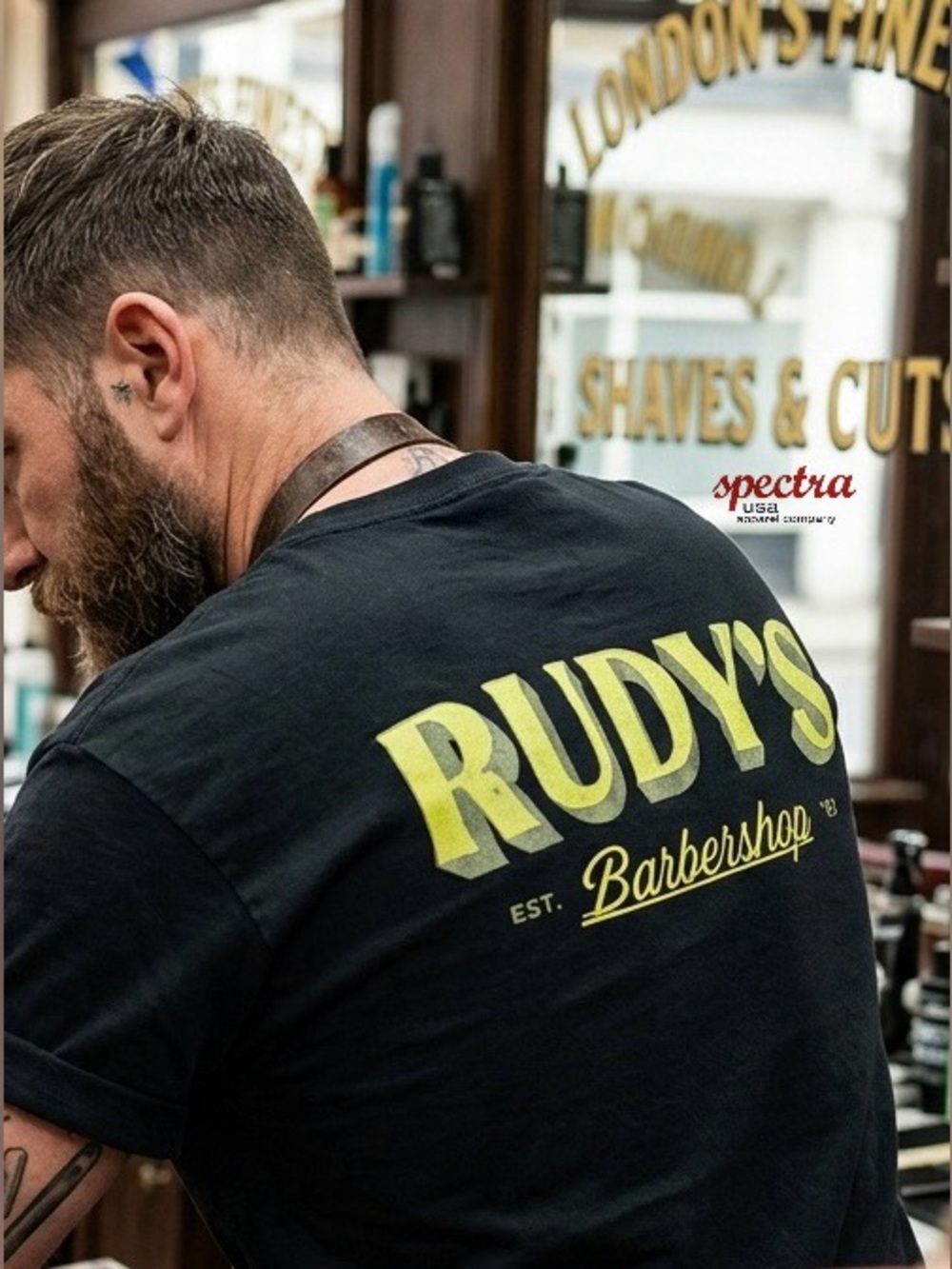 Rudy's Short Sleeve Logo Tee - Black/Yellow